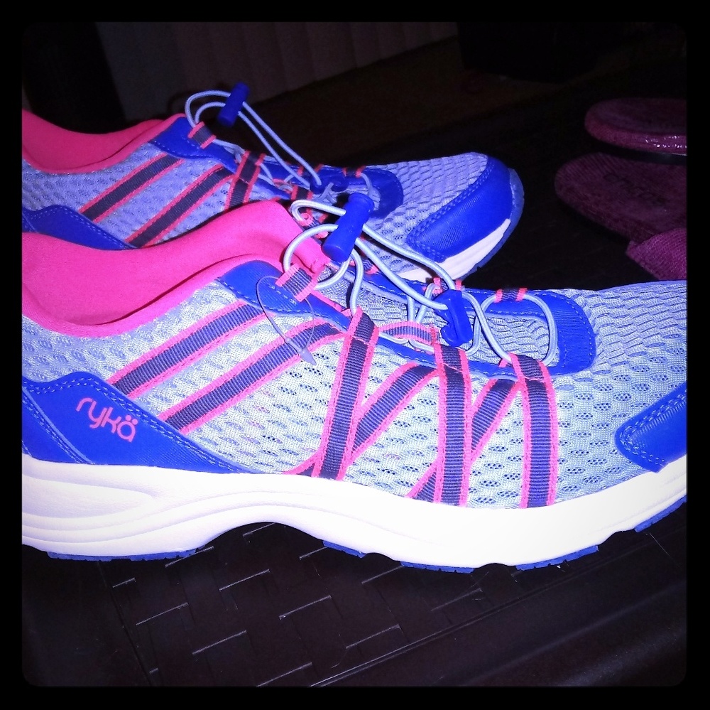 Size 10 Ryka Brand Royal Blue/Hot Pink Sneakers